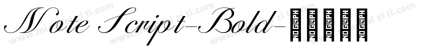 Note Script-Bold字体转换